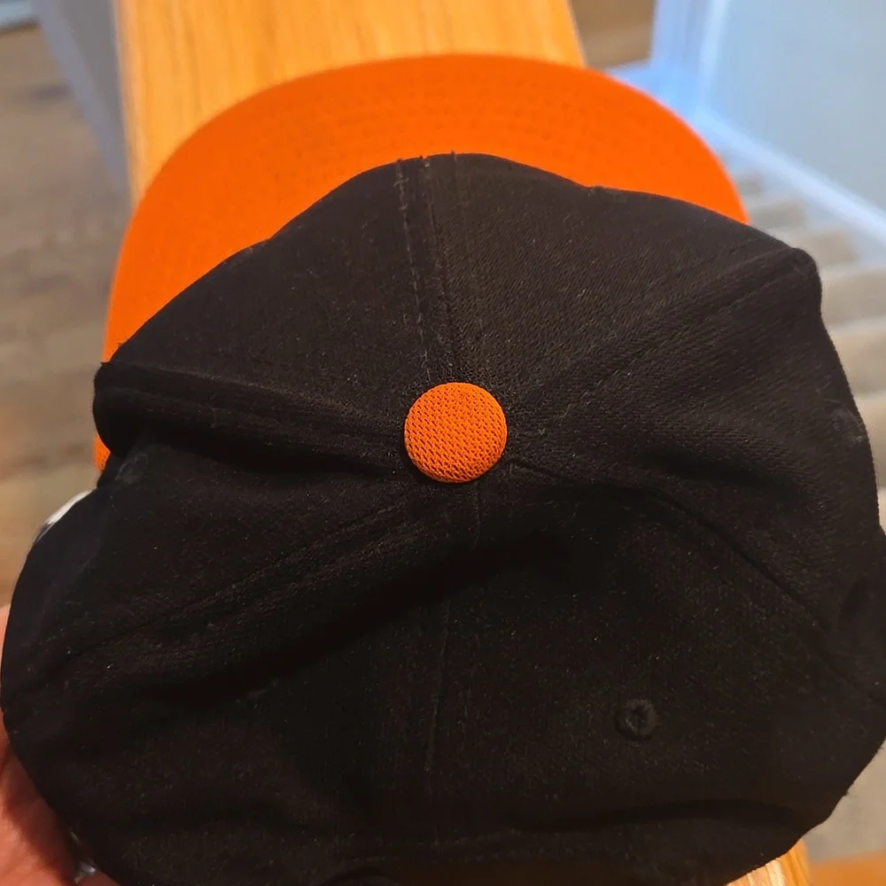Under Armour Ripken Baseball Cap in Black and Orange Youth